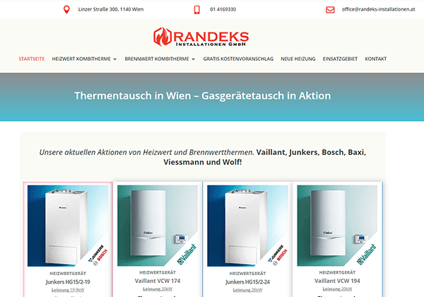 besplatna izrada web sajta lux website projekat RANDEKS Installationen GmbH